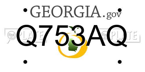 Q753AQ Georgia License Plate