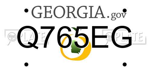 Q765EG Georgia License Plate