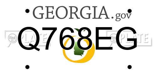 Q768EG Georgia License Plate