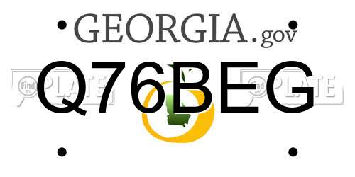 Q76BEG Georgia License Plate