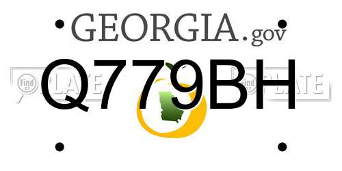 Q779BH Georgia License Plate