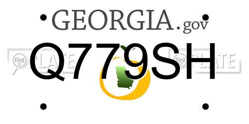 Q779SH Georgia License Plate