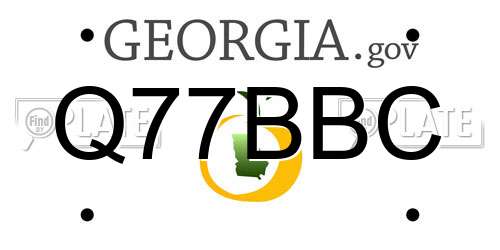 Q77BBC Georgia License Plate