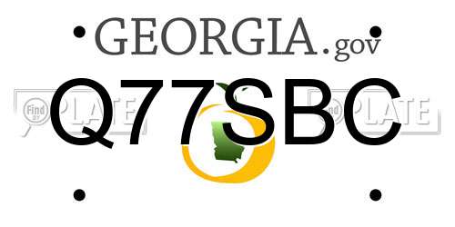 Q77SBC Georgia License Plate