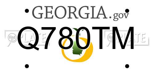 Q780TM Georgia License Plate
