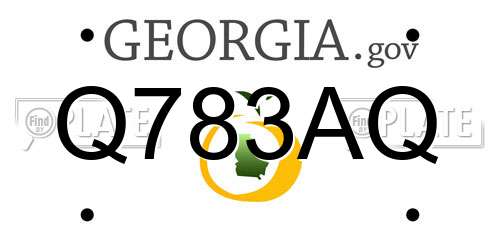 Q783AQ Georgia License Plate