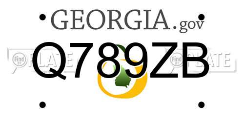 Q789ZB Georgia License Plate