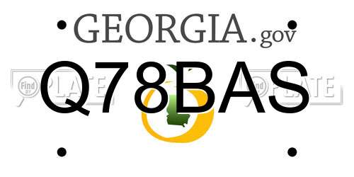 Q78BAS Georgia License Plate
