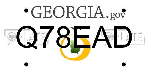 Q78EAD Georgia License Plate