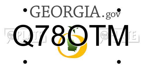 Q78OTM Georgia License Plate