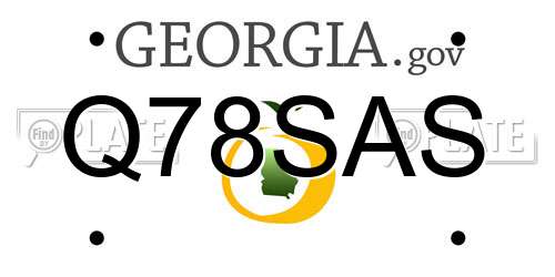 Q78SAS Georgia License Plate