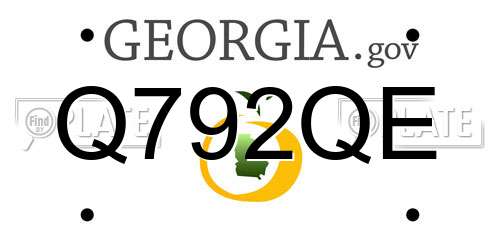 Q792QE Georgia License Plate