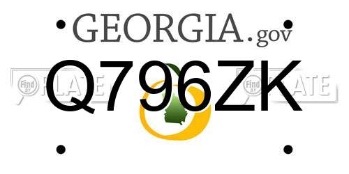 Q796ZK Georgia License Plate