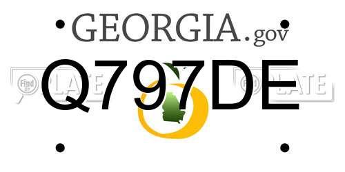 Q797DE Georgia License Plate