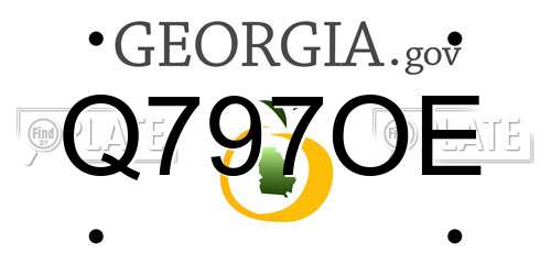 Q797OE Georgia License Plate