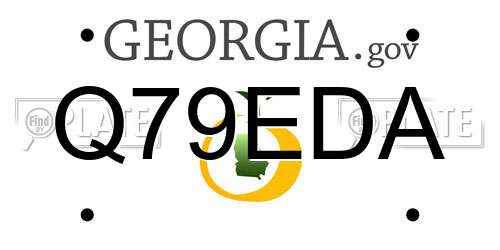 Q79EDA Georgia License Plate