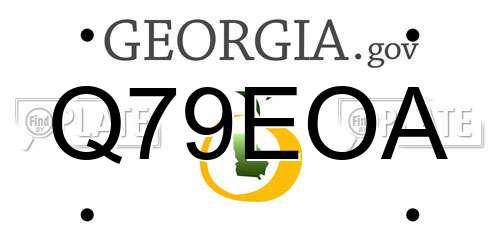 Q79EOA Georgia License Plate