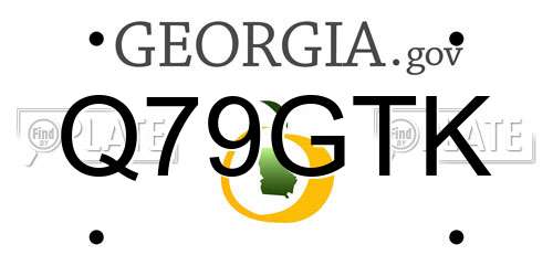 Q79GTK Georgia License Plate