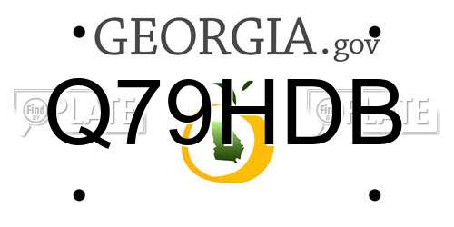Q79HDB Georgia License Plate