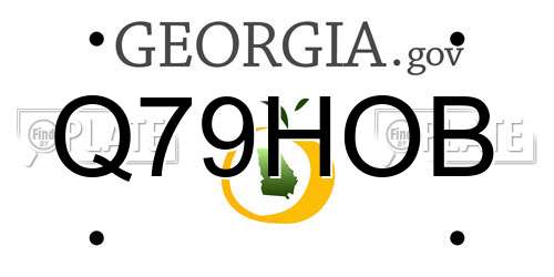 Q79HOB Georgia License Plate