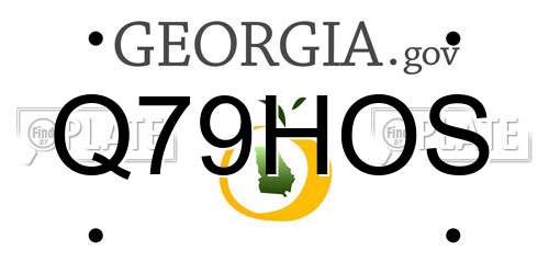 Q79HOS Georgia License Plate