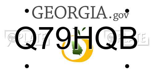 Q79HQB Georgia License Plate