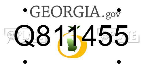 Q811455 Georgia License Plate