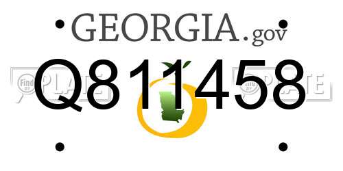 Q811458 Georgia License Plate