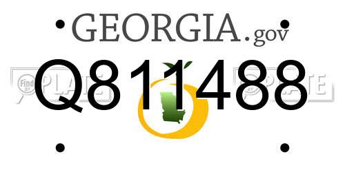 Q811488 Georgia License Plate