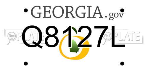 Q8127L Georgia License Plate
