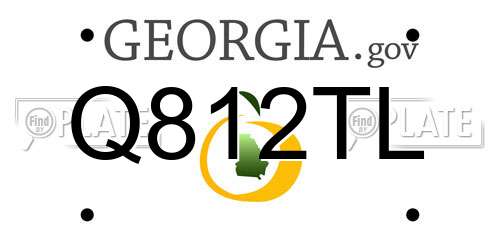 Q812TL Georgia License Plate