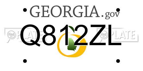 Q812ZL Georgia License Plate