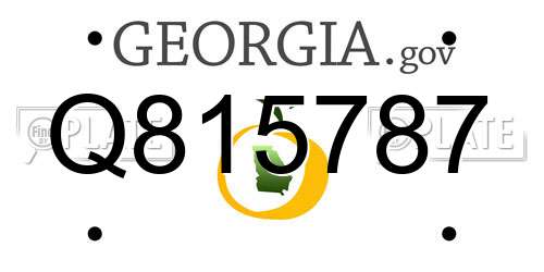 Q815787 Georgia License Plate