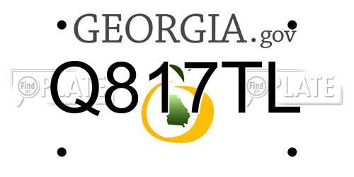 Q817TL Georgia License Plate