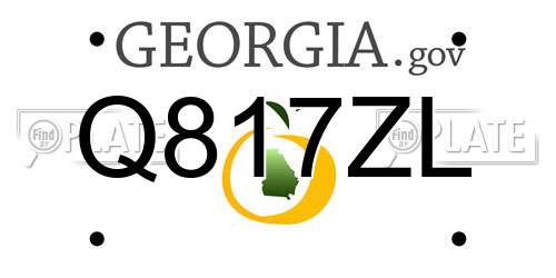 Q817ZL Georgia License Plate