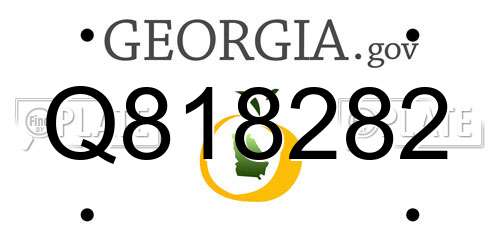 Q818282 Georgia License Plate