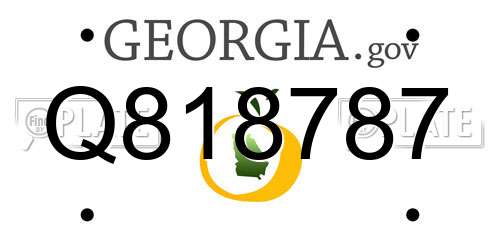 Q818787 Georgia License Plate
