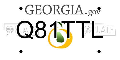 Q81TTL Georgia License Plate