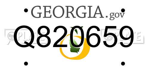 Q820659 Georgia License Plate