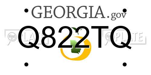 Q822TQ Georgia License Plate