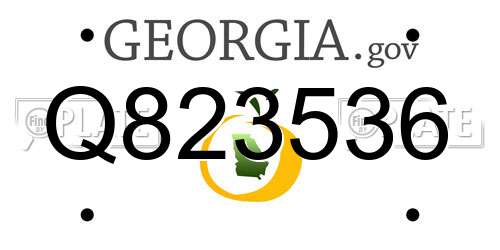 Q823536 Georgia License Plate