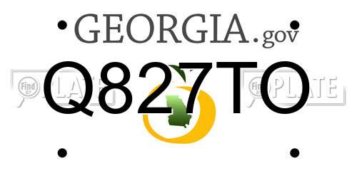 Q827TO Georgia License Plate