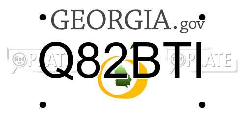 Q82BTI Georgia License Plate