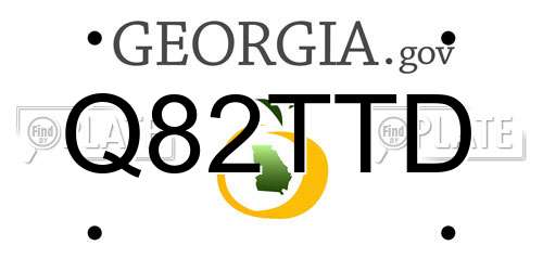 Q82TTD Georgia License Plate