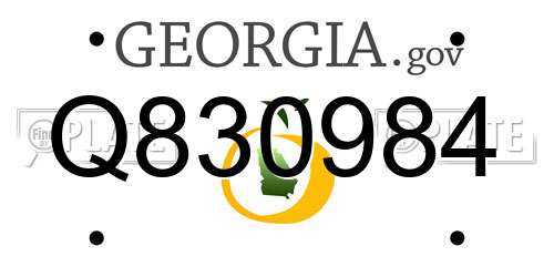 Q830984 Georgia License Plate
