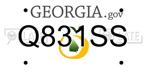 Q831SS Georgia License Plate