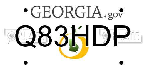 Q83HDP Georgia License Plate