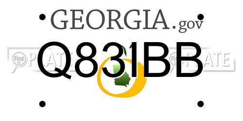 Q83IBB Georgia License Plate