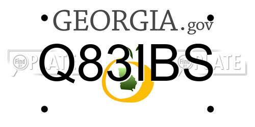 Q83IBS Georgia License Plate