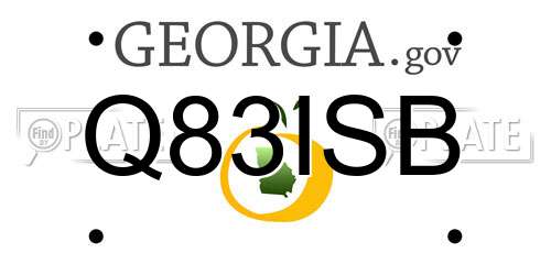 Q83ISB Georgia License Plate